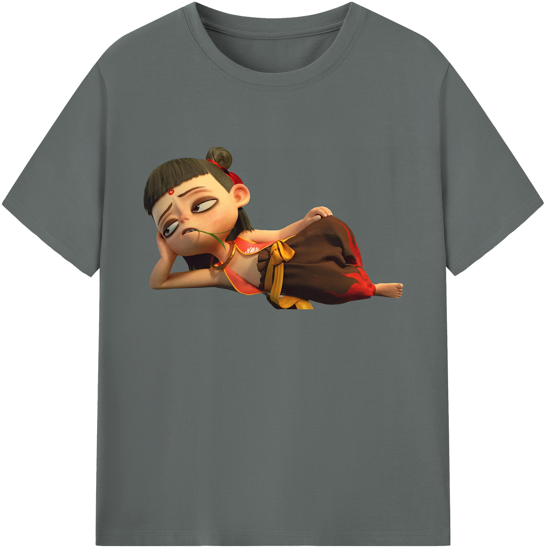 （画像用） Ne Zha 2 ナタ 魔童の大暴れ 綿100％ メンズ半袖Tシャツ｜肌触りやわらか＆通気性